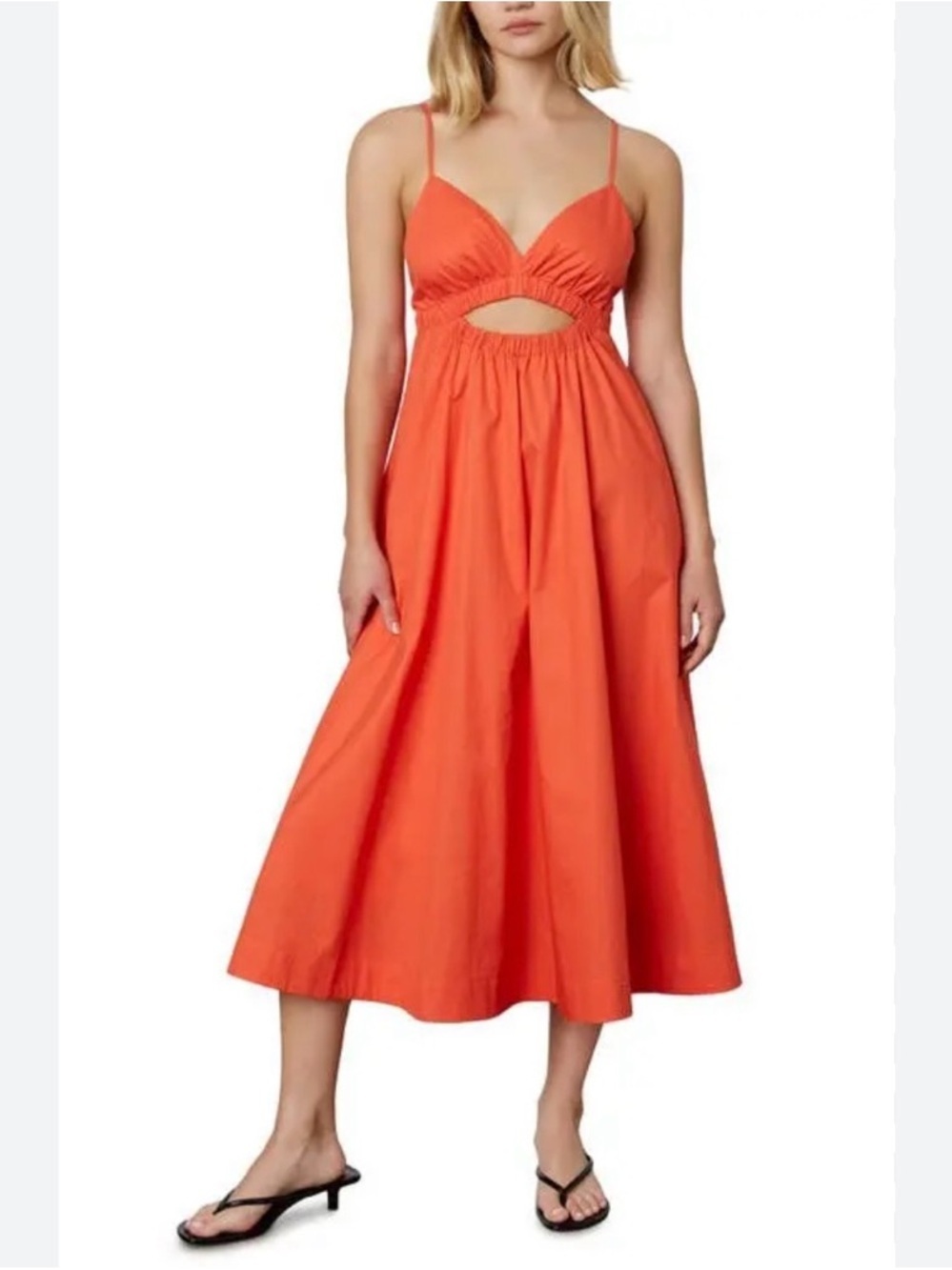 NIA L Chiara Cutout Midi Dress Fit & Flare Summer Flowy
